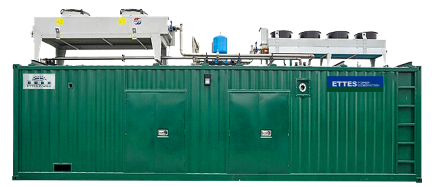 1000kW Perkins containerized biogas generator &amp;CHP ETTES POWER