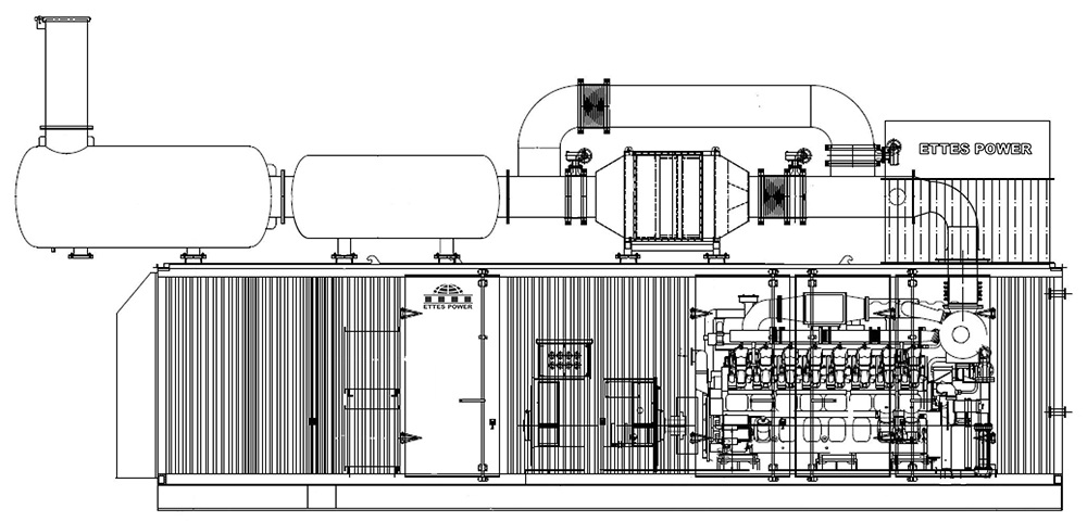 Ettes Power 500kw 1000kw 1mw 2mw gas engine generator generation Ettespower